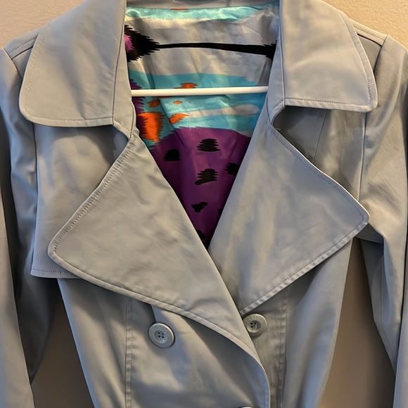 Vertigo blue/gray XS trench coat like new - Picture 3 of 7
